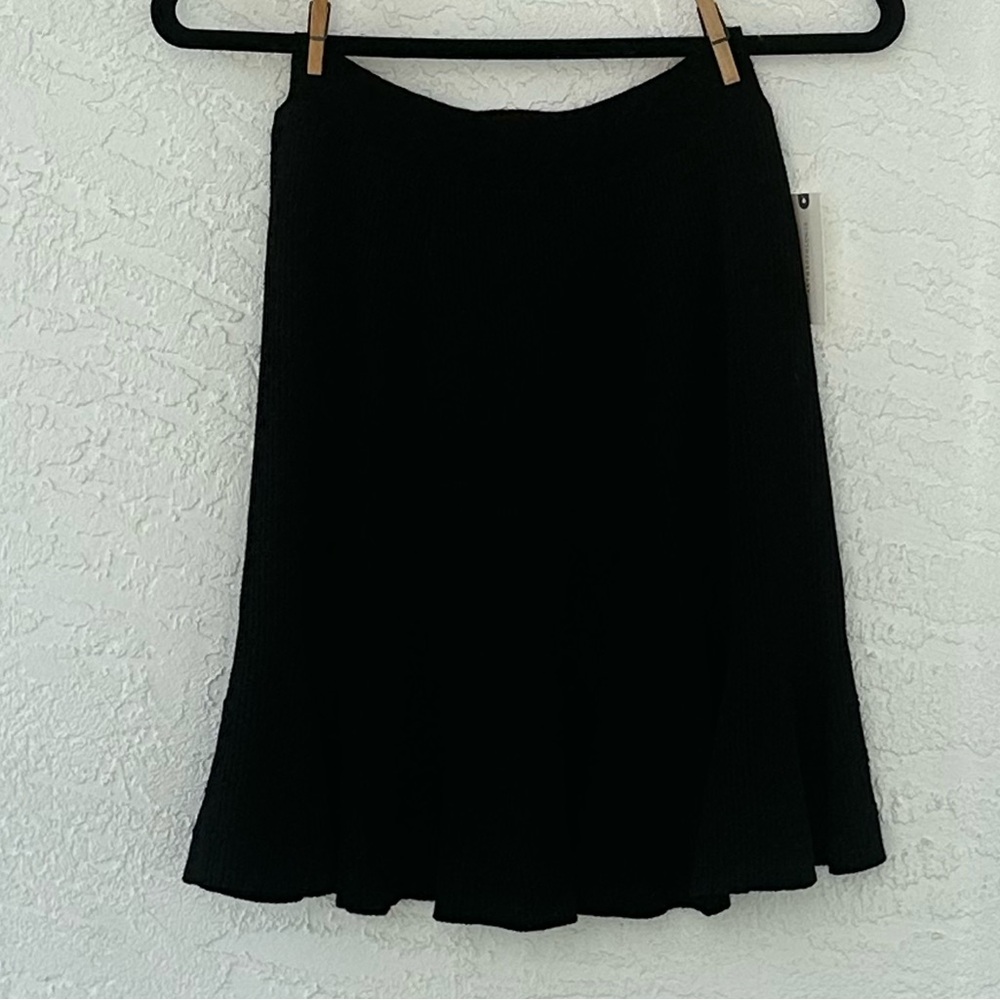 Anthropologie Maeve Ribbed Skirt Medium Black NWT
